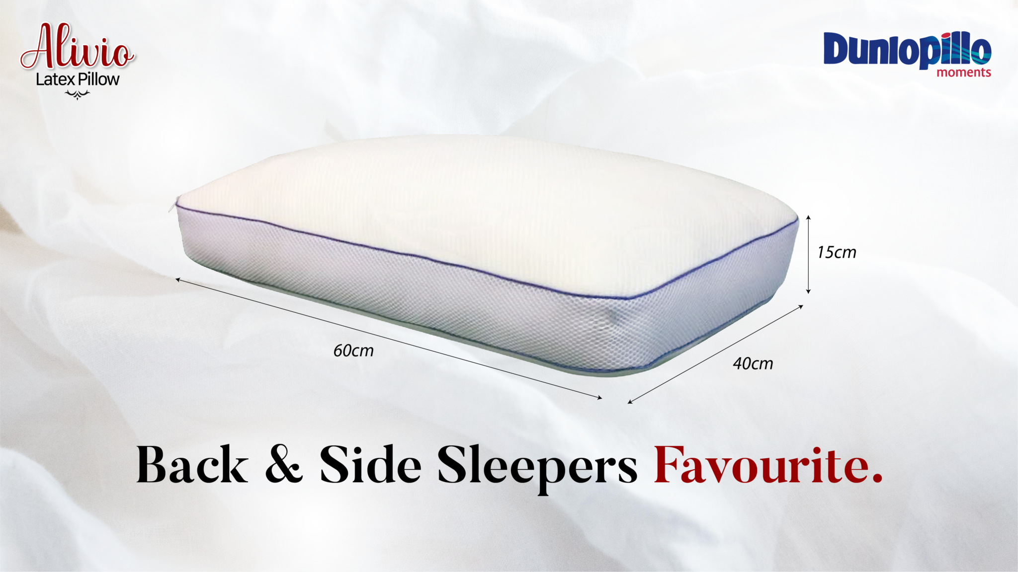 Alivio Latex Pillow [BUY 1 FREE 1] Dunlopillo eStore