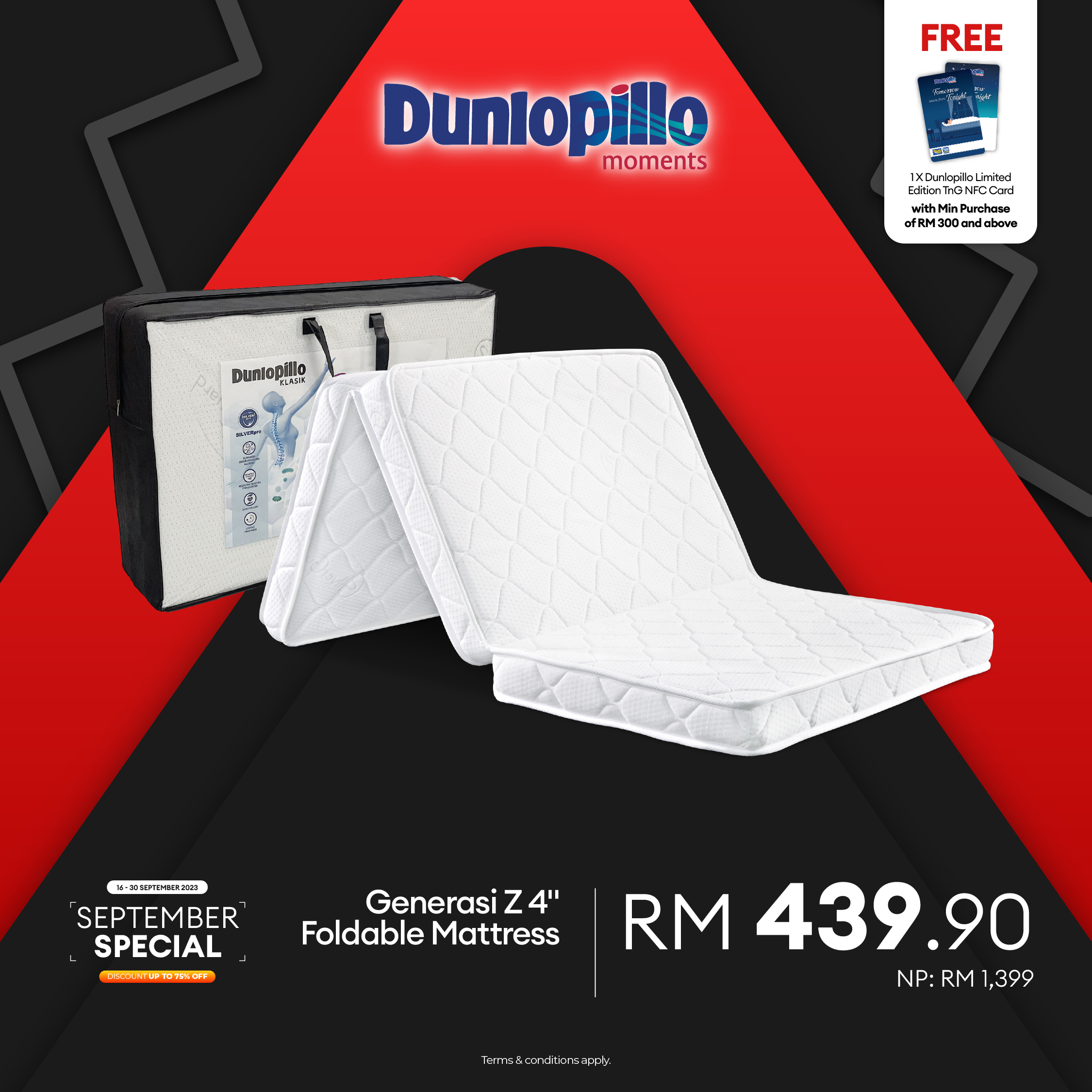 Klasik Generasi Z 4′ Foldable Mattress Dunlopillo eStore
