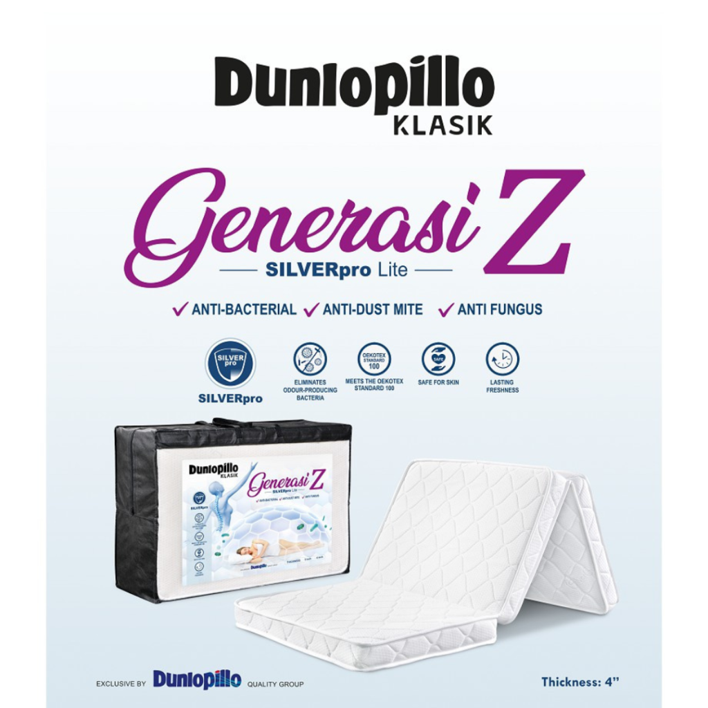 Klasik Generasi Z 4′ Foldable Mattress Dunlopillo eStore
