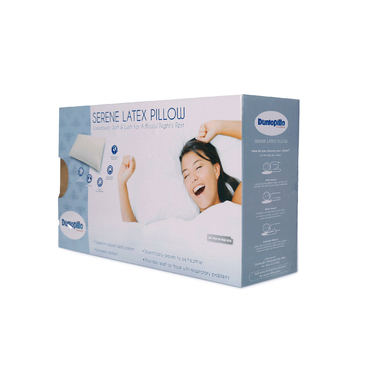 Serene Latex Pillow Dunlopillo eStore